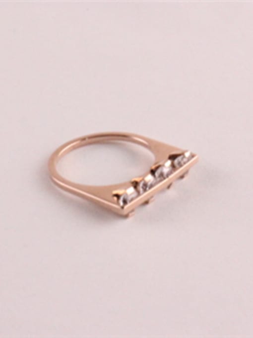 GROSE Simple Single Line Zircons Fashion Ring 0