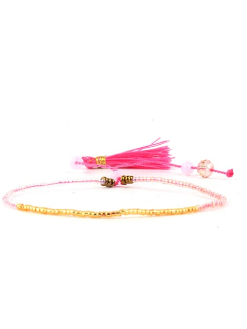 HB562-F Handmade Stretch Colorful Women Tassel Bracelet