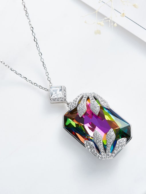 CEIDAI Fashion austrian Crystal Zircon Silver Necklace 2