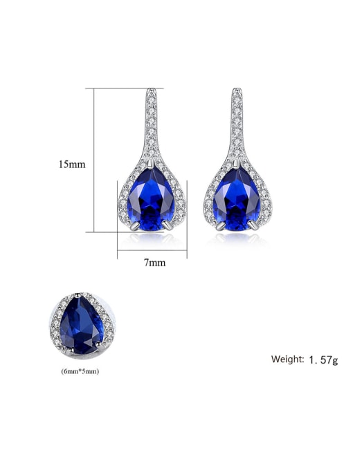 CCUI 925 Sterling Silver With Platinum Plated Delicate Water Drop Drop Earrings 4