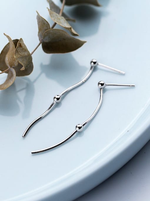 Rosh Simply Style Geometric Shaped S925 Silver Drop Earrings 1