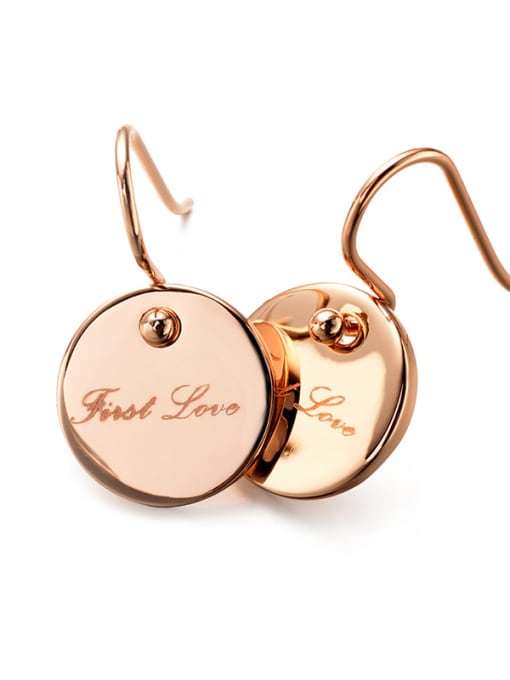 Rose Gold First Love Compact Disc Earrings for lover gift