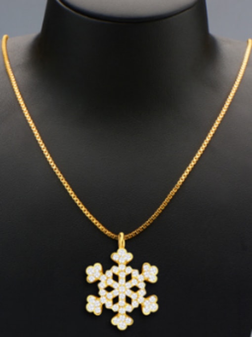 Days Lone Fashion Snowflake Rhinestones Necklace 1