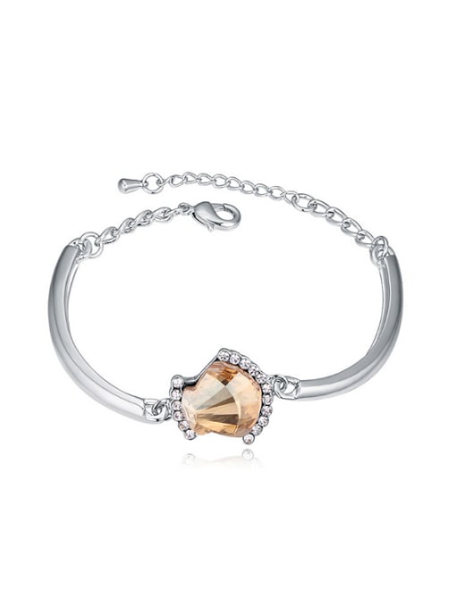 QIANZI Simple Shell-shaped austrian Crystal Alloy Bracelet 1