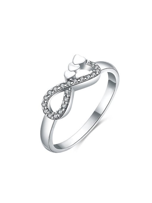 Ronaldo All-match Figure Eight Shaped Zircon Women Ring 0