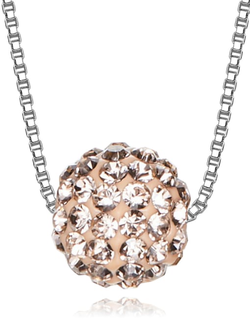 Orange S925 Silver Crystal Necklace