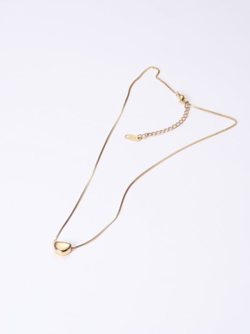 GROSE Titanium With Gold Plated Simplistic Smooth Geometric Necklaces 4