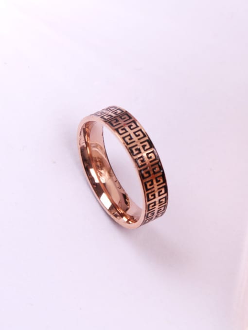 GROSE Rose Gold Plated Titanium Ring