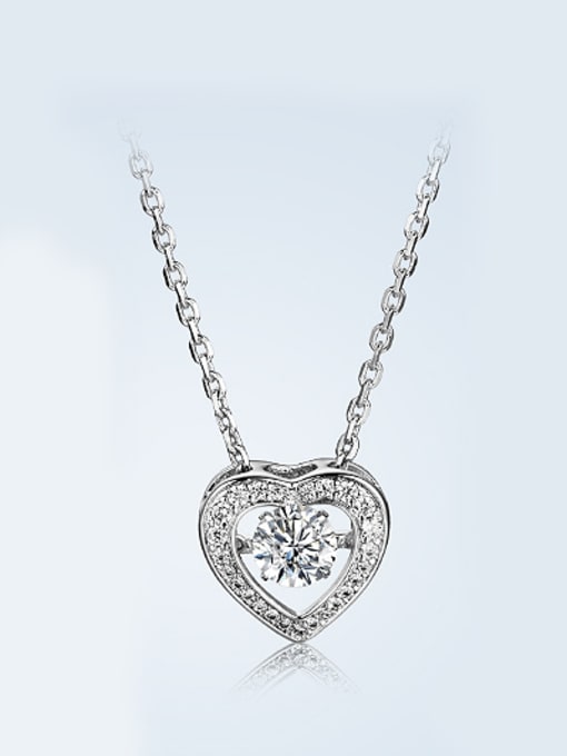 XP Fashion Zircon Heart-shaped Necklace