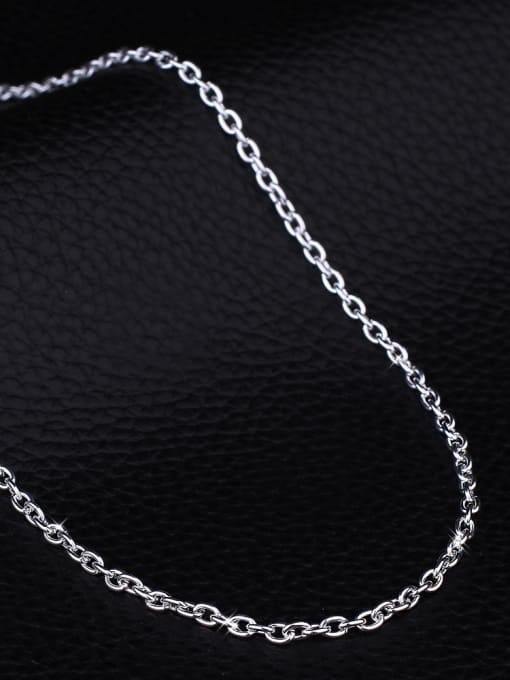 Ya Heng Simple Cross Chain Silver Plated Copper Single Necklace 3