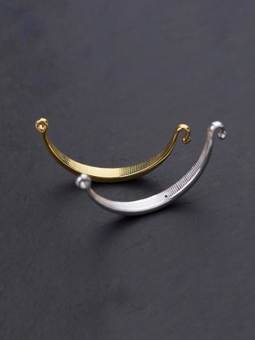 FAN 999 Fine Silver With Silver Plated Semi-bracelet Open Jump Rings 0