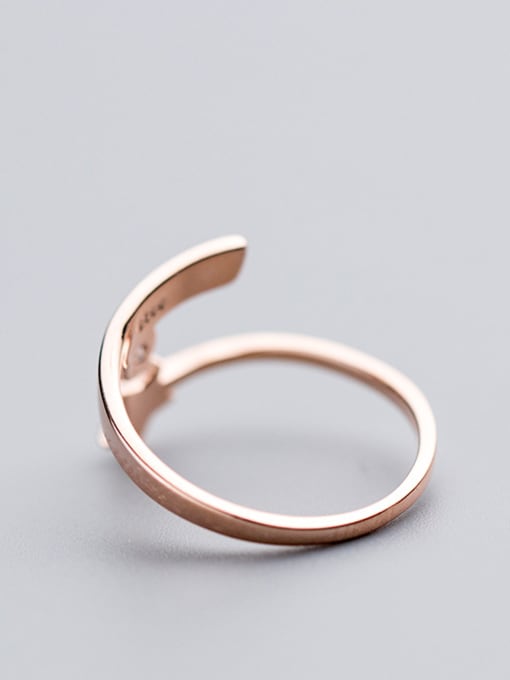 Rosh Personality Rose Gold Plated Star Shaped Enamel Ring 1