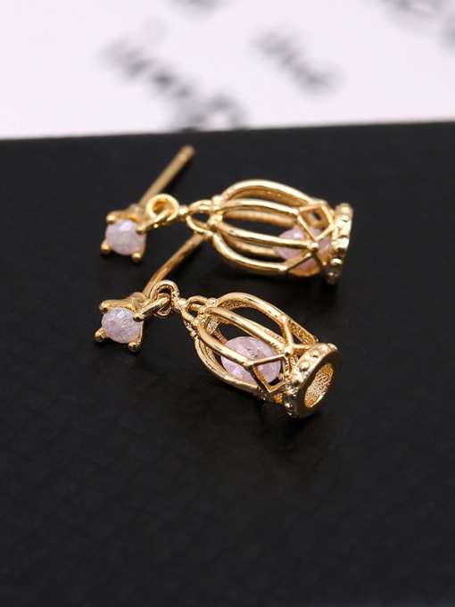 Lang Tony All-match 16K Gold Plated Crown Earrings 1