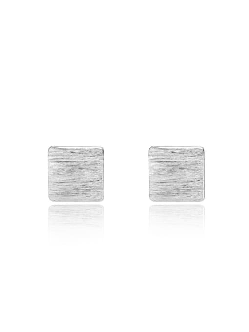 kwan Lovely Small Square Simple Stud Earrings 0