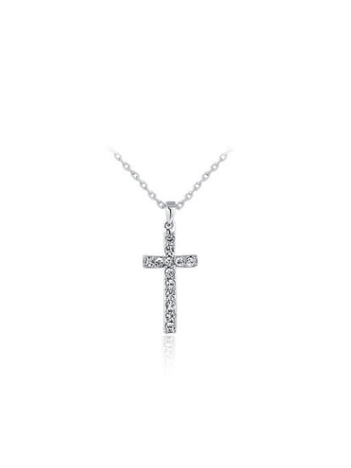 Ronaldo Creative Platinum Plated Cross Shaped Necklace