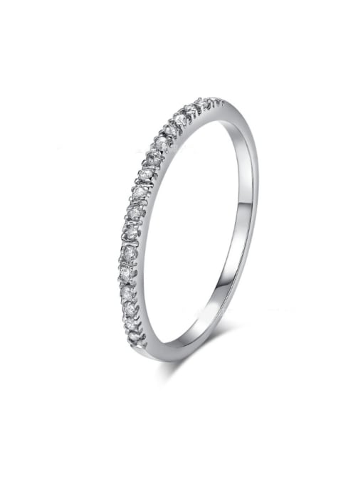 ZK Simple Single Line Hot Selling Ring with Zircons 1