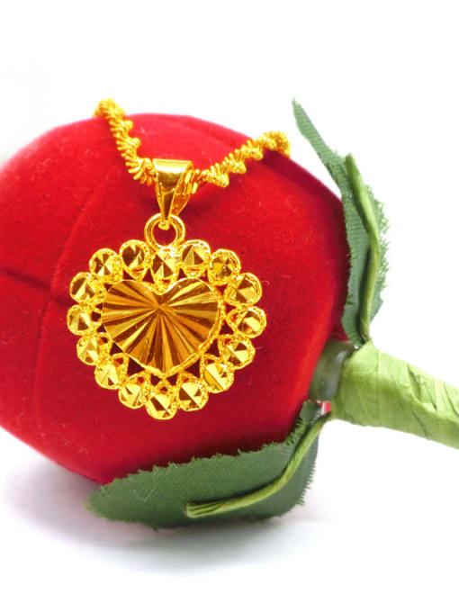 golden Women Gold Plated Heart Shaped Necklace