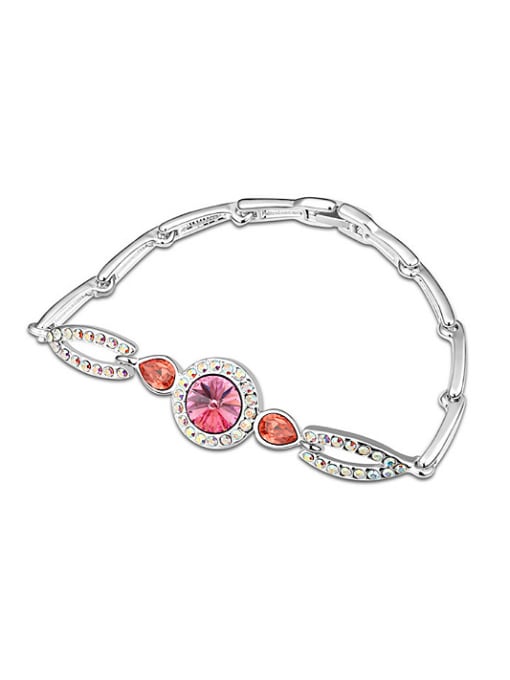 QIANZI Fashion Shiny Cubic austrian Crystals Alloy Bracelet