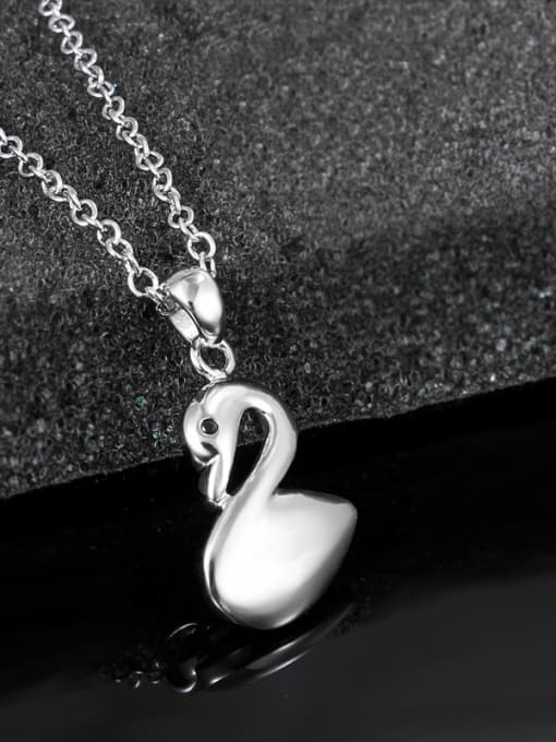 SANTIAGO Simple Little Swan 925 Sterling Silver Pendant 1