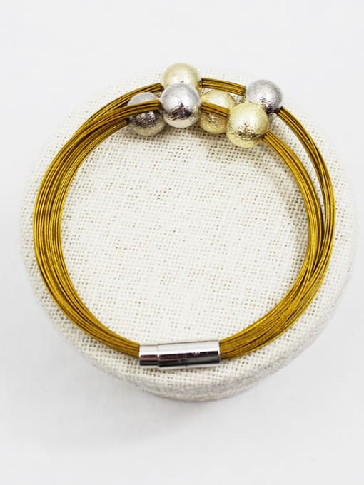 Lang Tony Fashion Multi-layer Copper Beads Charm Bracelet 3