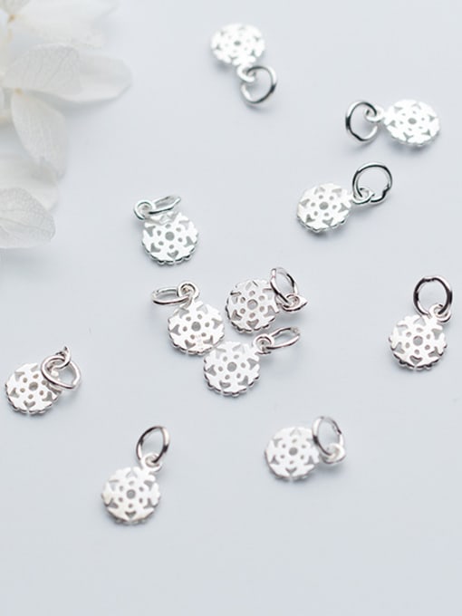 FAN 925 Sterling Silver With Silver Plated Trendy snowflake Charms 1