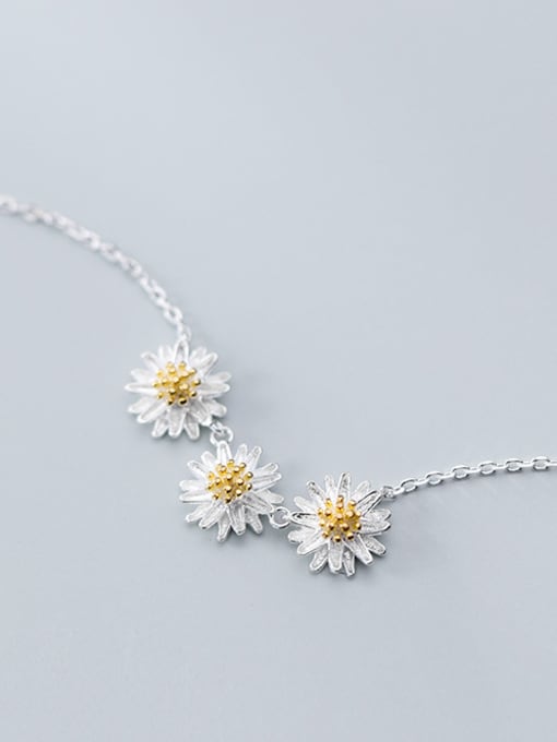 Rosh 925 Sterling Silver With Platinum Plated Cute Flower Necklaces 0