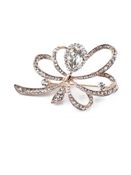 Inboe 2018 2018 Rose Gold Plated Flower Brooch 3