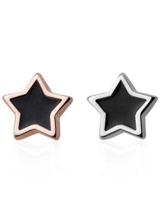 Rosh 925 Sterling Silver With Acrylic  Cute Star Stud Earrings 4