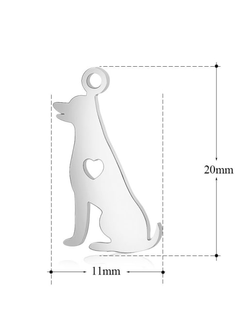 FTime Stainless Steel With Silver Plated Cute Animal Charms 1