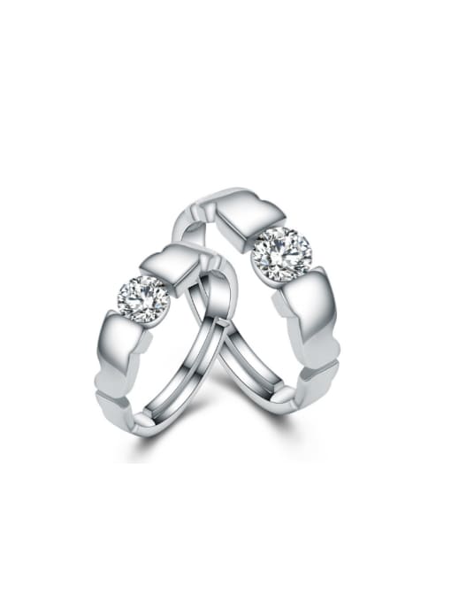 kwan S925 Silver Fashion Simple Lover Ring