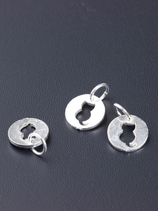 FAN 925 Sterling Silver With Silver Plated Cute Cat Charms 0