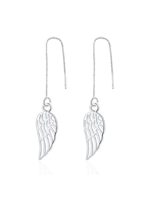 OUXI Simple Hollow Little Wings Line Earrings 0