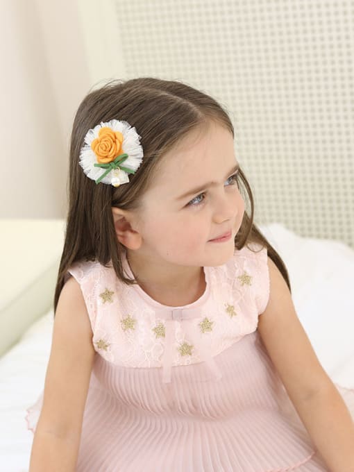 YOKI KIDS Yarn Rose Hair clip 1