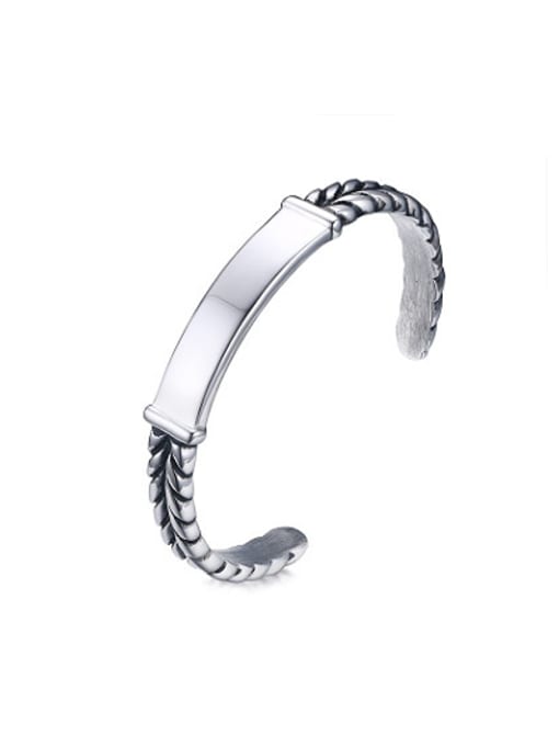 CONG Creative Open Design Wheat Shaped Stainless Steel Bangle