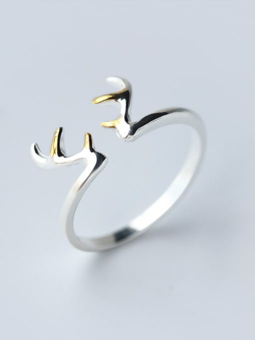 Rosh All-match Open Design Deer Shaped S925 Silver Ring 1