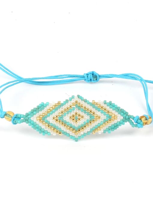 JHBZBVB488-H Colorful Glass Beads Fashion Woven Bracelet