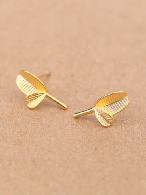 Peng Yuan Personalized Tiny Leaves stud Earring 0