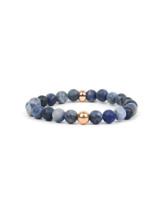 KSB1026-R Bluish Stone Simple Style Colorful Semi-precious Stones Bracelet