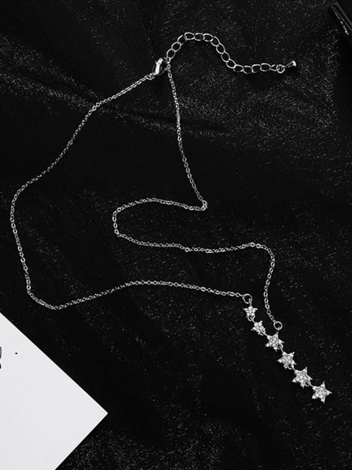 Girlhood Alloy With Platinum Plated Simplistic Star Necklaces 1