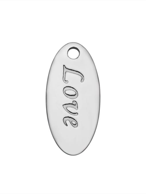 XVC055-2 Stainless Steel With\ Simplistic Oval Charms