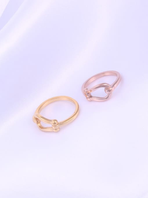 GROSE Titanium With Hollow  Personality Geometric Band Rings