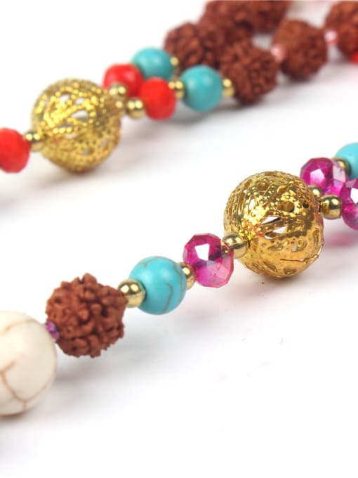 handmade Beautiful Feather Beads Stones Women Necklace 3