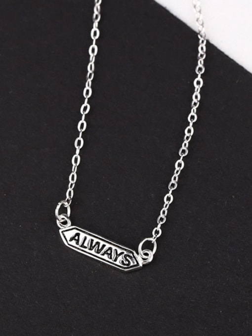 Peng Yuan Personalized Letter Silver Women Necklace 0