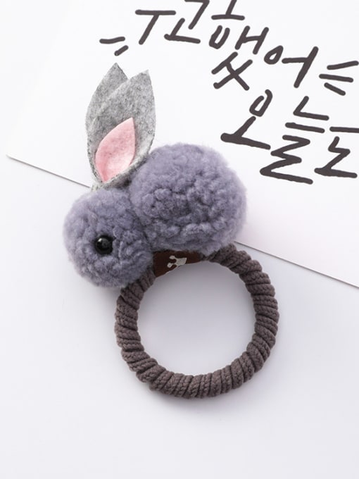 J Grey Children's Plush ornaments With Cartoon Plush three-dimensional rabbit Hair Ropes