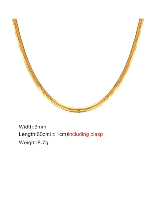CONG Stainless Steel With Gold Plated Simplistic Chain 1