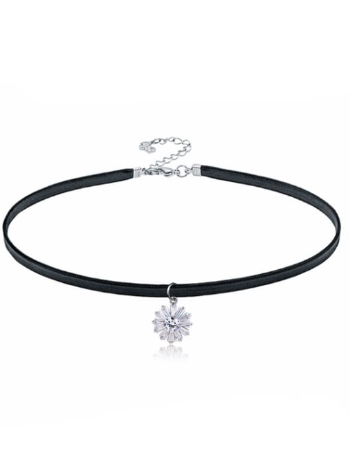 BSL Stainless Steel With Fashion Flower Necklaces 0