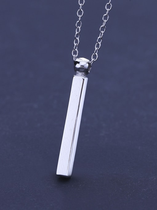 One Silver 925 Silver Stick-shaped Necklace 3