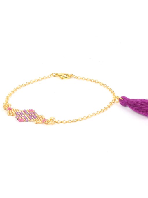 HB548-L Gold Plated Alloy Handmade Fashion Colorful Bracelet