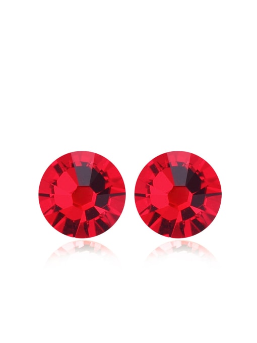 Platinum ,Red 18K White Gold  Round Shaped Anti-allergic Crystal stud Earring