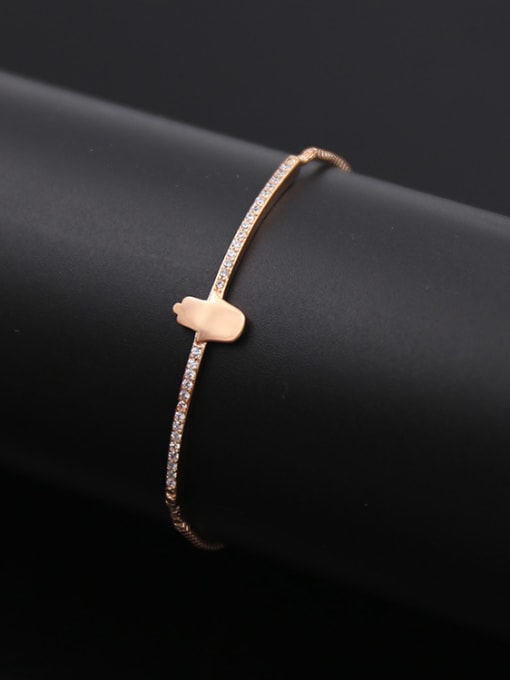 Rose Gold 2018 Flower Shaped Copper Bracelet